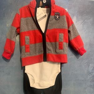 NWT Carter’s boys 6M sweater shirt pant set
